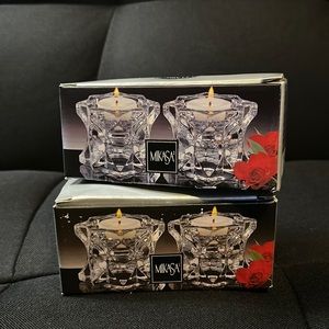 Mikasa Votive Sparkling Star Candle Holders x4